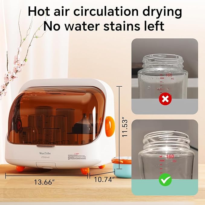 Baby Bottle Sterilizer and Dryer – UV Sterilizer 20L Large Capacity, Hot Air