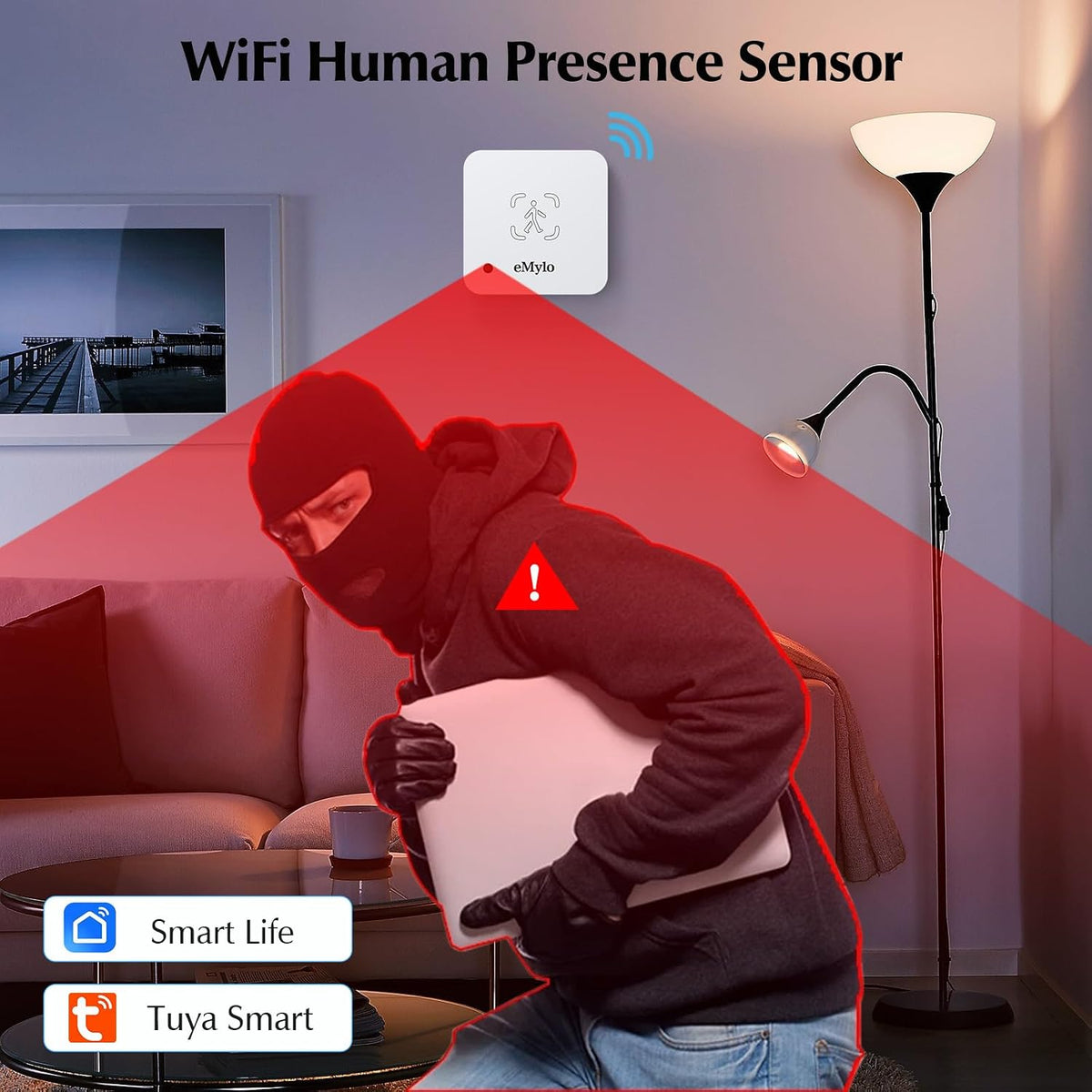 eMylo WiFi Human Presence Sensor 3 Pack, WiFi Millimeter Wave Radar Detection
