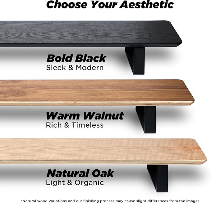 ULTRARM Moodular Wooden Monitor Stand 45.6” Large Desk Organizer