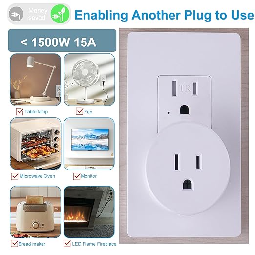 Remote Switch Outlet, Wireless On/Off Light Switches Wall Mounted, TUV List