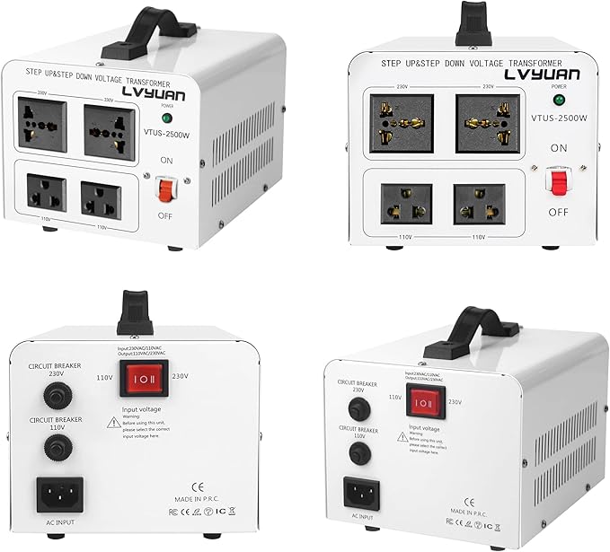 LVYUAN 2500 Watt Voltage Transformer Converter Step Up/Down Converter 110/120