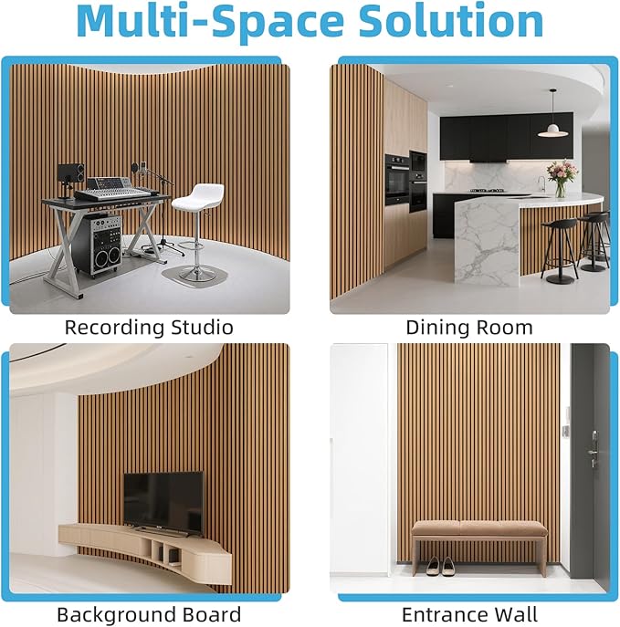 Art3d 1-Pack Acoustic Wood Slat Wall Panel