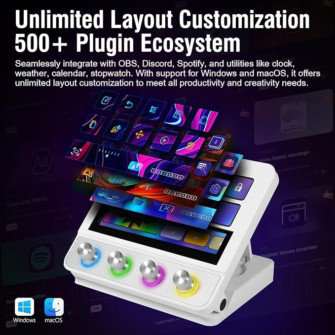 VSDINSIDE Macro Pad, Streaming Deck Stream Controller Soundboard Keypad