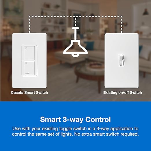 Lutron Caseta Original Smart Light Switch Kit w/ Wall Plate and Smart Hub