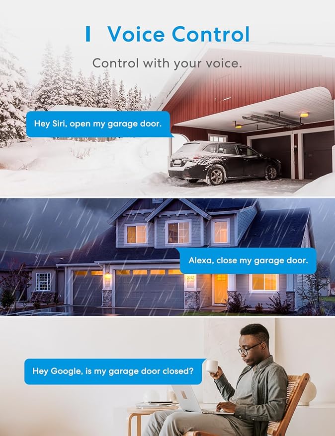 meross Smart Garage Door Opener Remote, Compatible