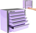 Mini Tool Box with 5 Drawer,Purple Metal Toolbox for Multi-Purpose Storage