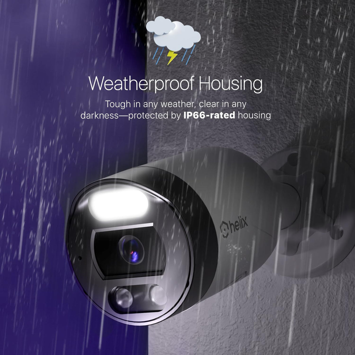 helix 5mp outdoor ip security poe camera, human on a desk or shelf