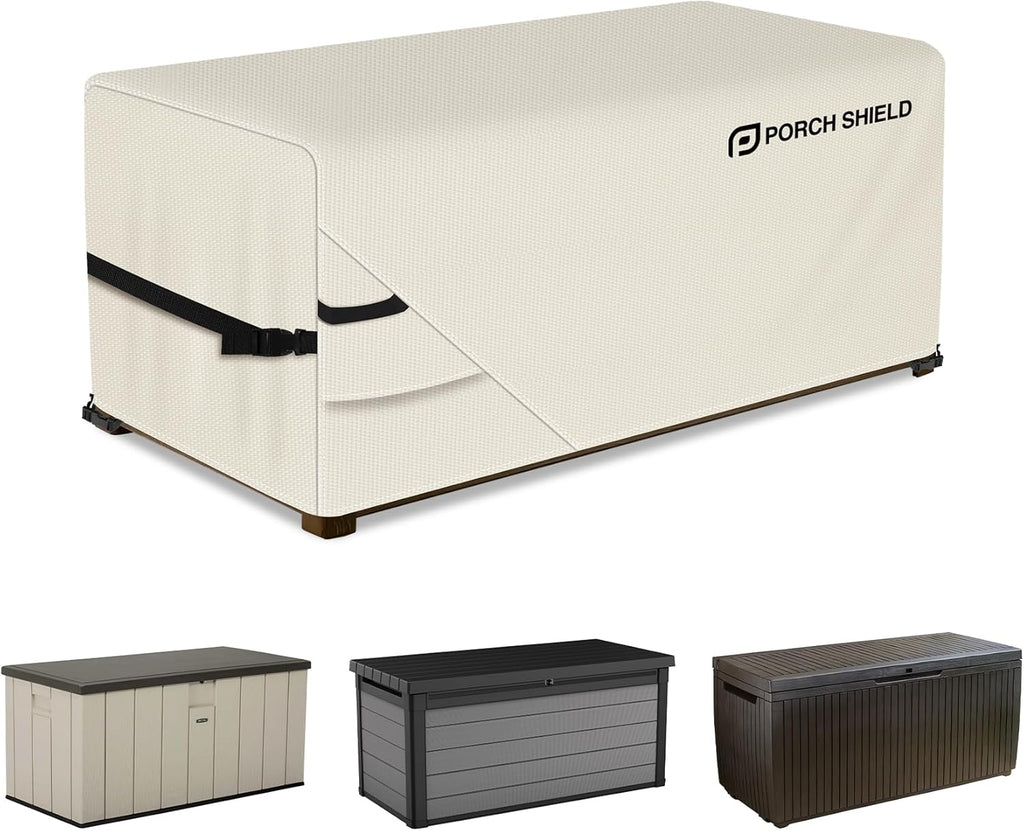 Porch Shield Patio Deck Box Storage Cover 61 x 28 x28 inch, Beige
