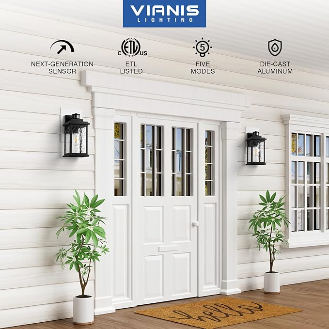 VIANIS Large Advanced Motion Sensor Outdoor Lights, Aluminum Waterproof Porch