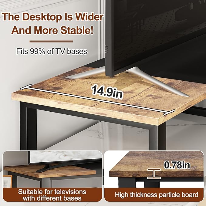 aboxoo 47" TV Riser for 32-60 inch TV, TV Riser Stand Shelf, Tabletop TV Stand