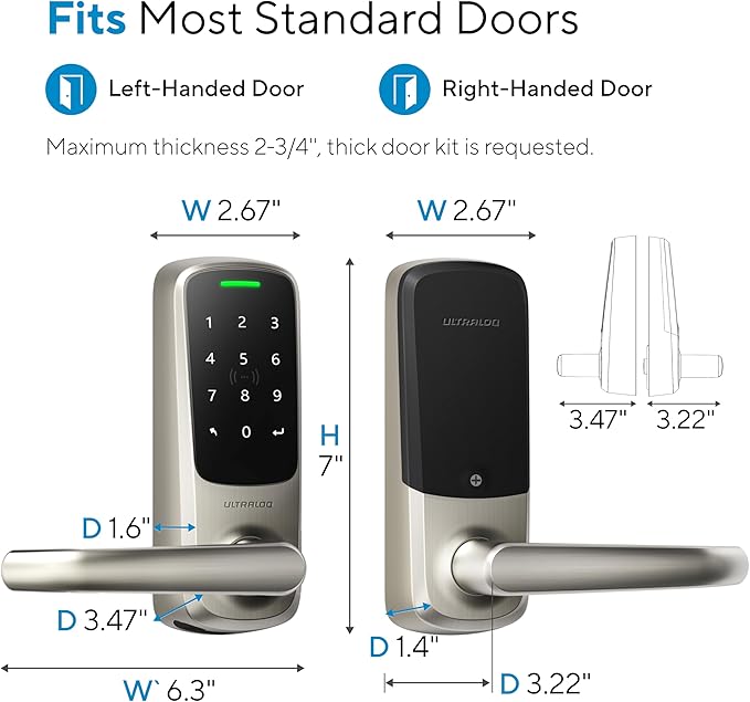 ULTRALOQ Latch 5 World's First Built-in WiFi Smart Lock