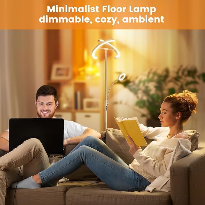 SIBRILLE 2-in-1 Dimmable Floor Lamp