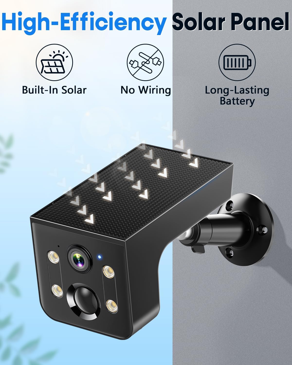 thybro solar outdoor wireless security camera tolerate the, close-up detail
