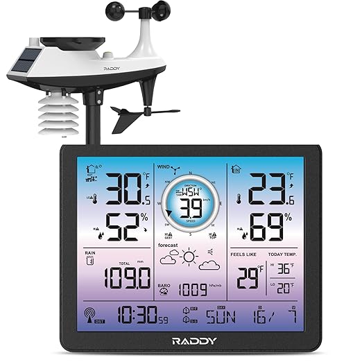 Raddy VP7 5-in-1 Weather Station Wireless