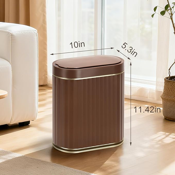 ELPHECO Bathroom Motion Sensor Trash can 2 Gallon Automatic Garbage Can