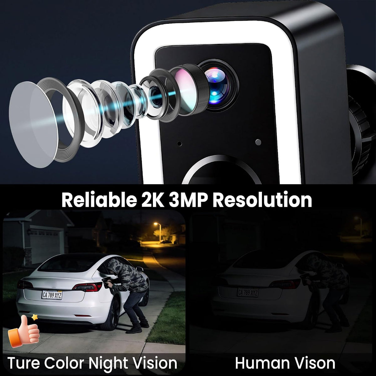 2026 upgraded 2k security cameras wireless outdoor, ai shown in use