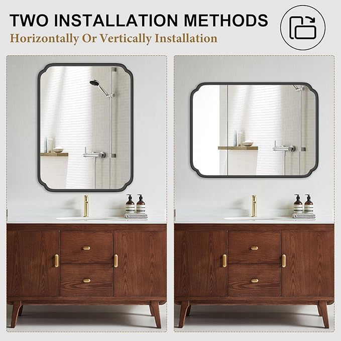 Matte Black Bathroom Vanity Mirror