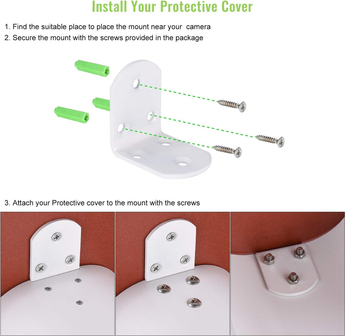 universal sun rain shade camera cover shield,protective roof, package contents