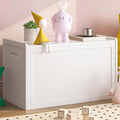 Storage Chest, Entryway Storage Bench with 2 Safety Hinges, Storage Trunk with Flip-Top, Chest Box Organizer for Entryway, Bedroom, Living Room, Easy Assembly, White