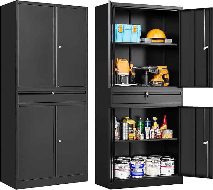 SISESOL Metal Garage Storage Cabinet