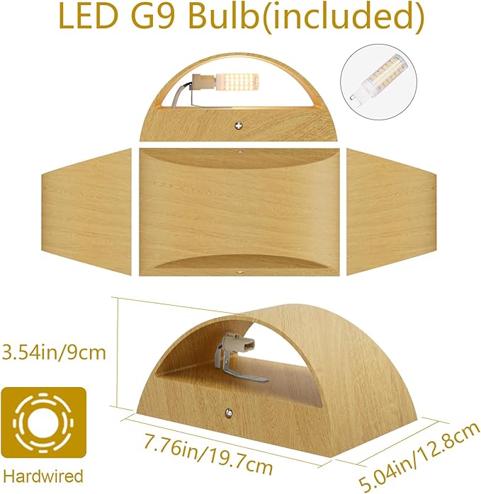 Aipsun Aluminum Modern Wall Light Fixtures 1 Pack Indoor LED Wall Sconce