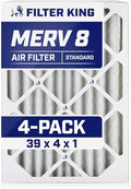 Filter King 39x4x1 Air Filter | 4-PACK | MERV 8 HVAC Pleated A/C Furnace