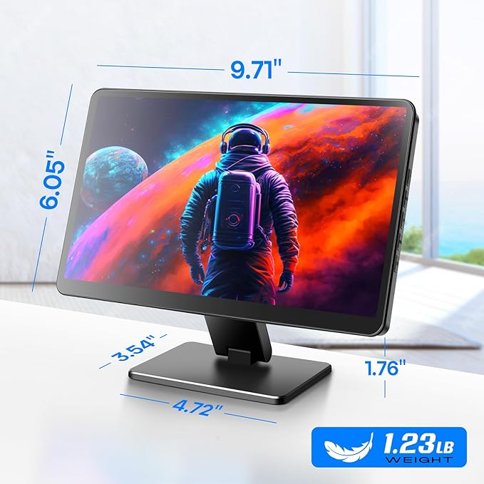 Touch Screen Monitor with Case, ROADOM 10.1’’ Raspberry Pi Screen, IPS FHD