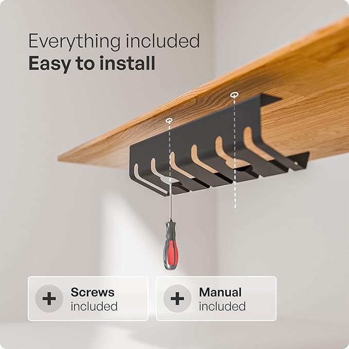 PAMO Cable Management Under Desk (Set of 3)
