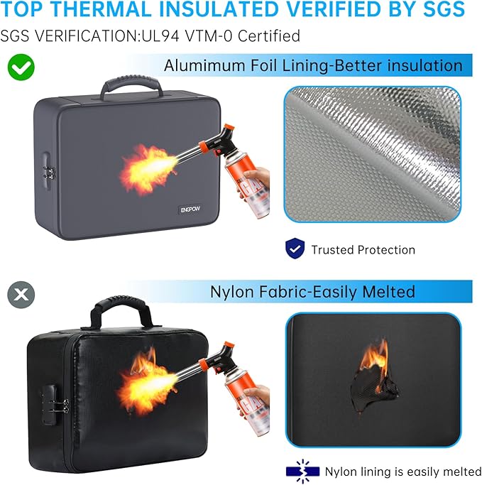 ENGPOW 5200℉ Fireproof File Organizer Bag