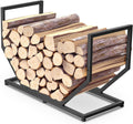 Firewood Rack Outdoor Indoor,31 Inch Metal Firewood Holder