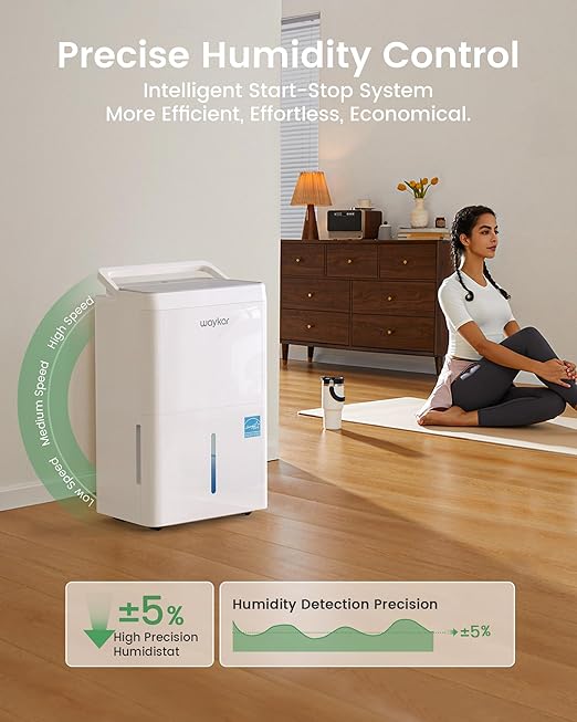 Waykar 6, 000 Sq. Ft. Energy Star 120 Pint Dehumidifier