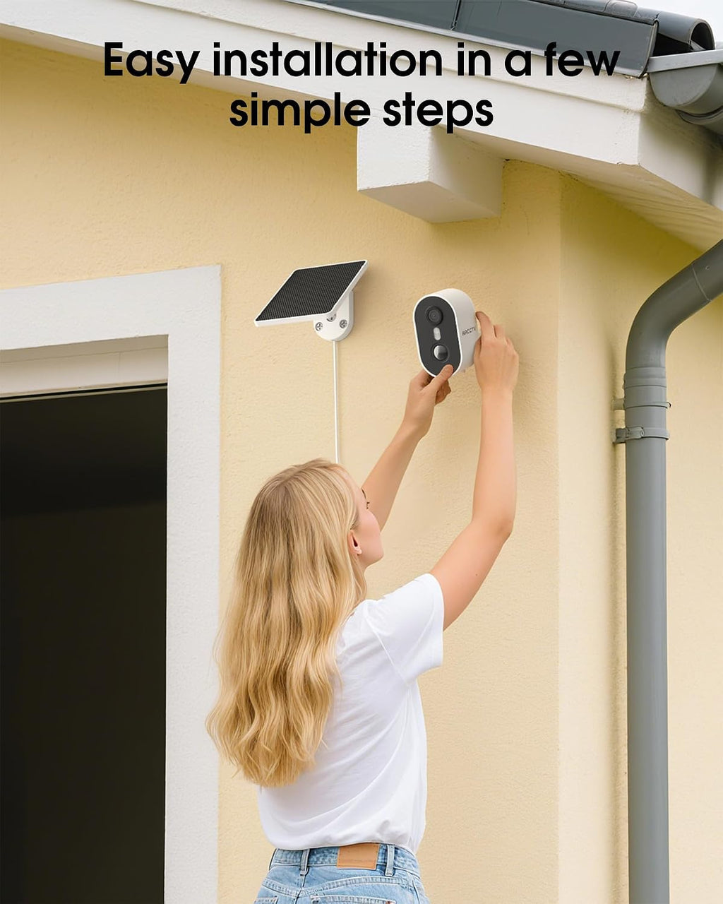 ARCCTV Solar Security Camera Wireless Outdoor 4MP Solar Powered WiFi Camera