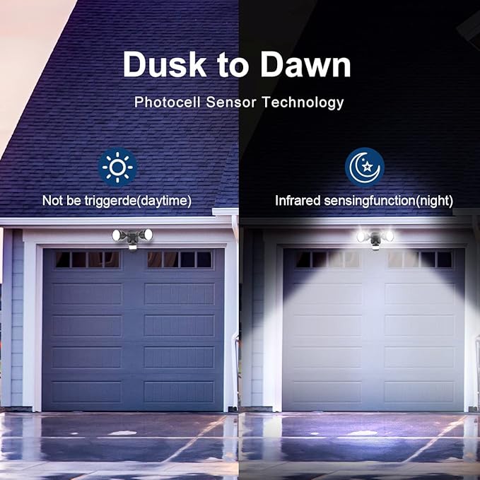 EMANER Security Lights Motion Outdoor, 280W Equiv. Dusk to Dawn LED Flood Light (2-Pack)