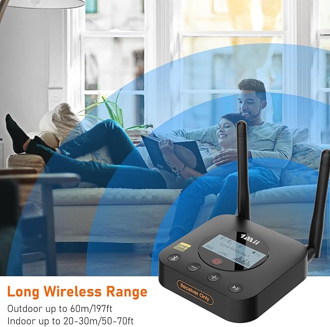 1Mii B06Pro+ Hi-Fi Bluetooth 5.2 Audio Receiver, LDAC Hi-Res Wireless Audio