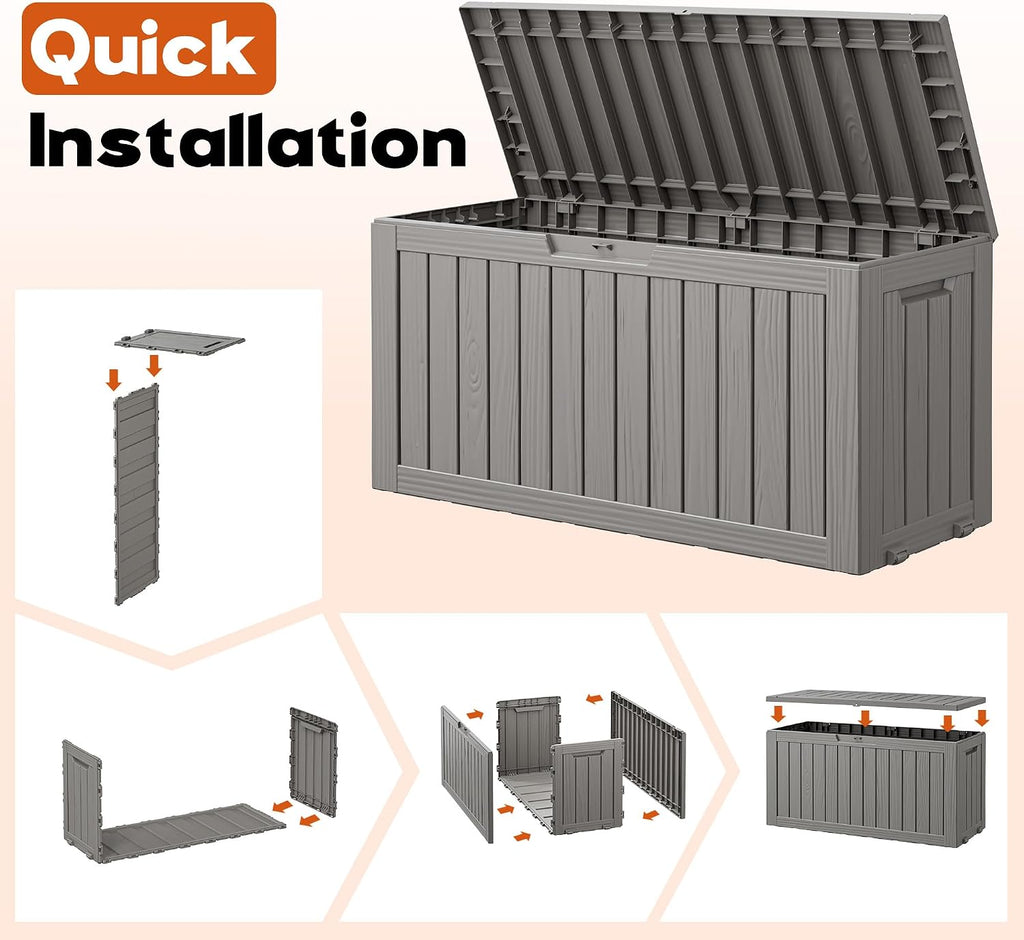 outdoor storage box, resin deck boxes indoor and, package contents
