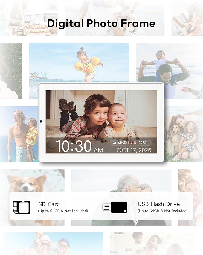 10.1" Digital Clock with Date and Day