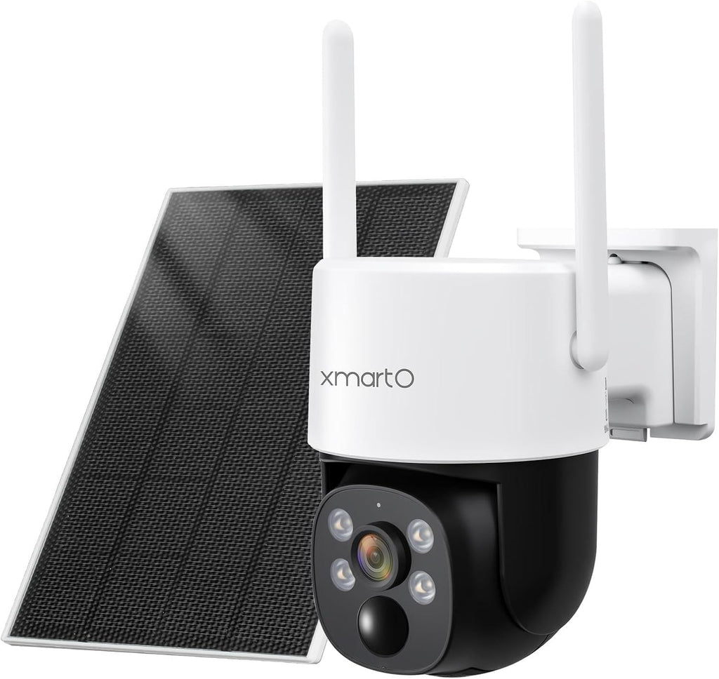 xmartO Solar/Battery-Powered Wire-Free PTZ Home Security Camera Wireless