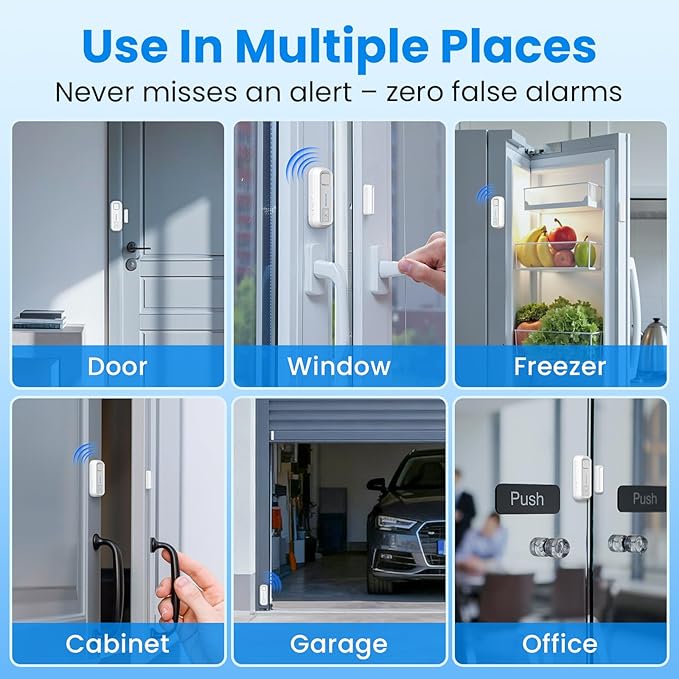 Sanjie Door Alarm with Instant and Delayed Alerts 30s/1min/2min/4min, Door