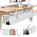 SUREUP9 No Drill Under Desk Cable Management Tray, Fabric Cable Management