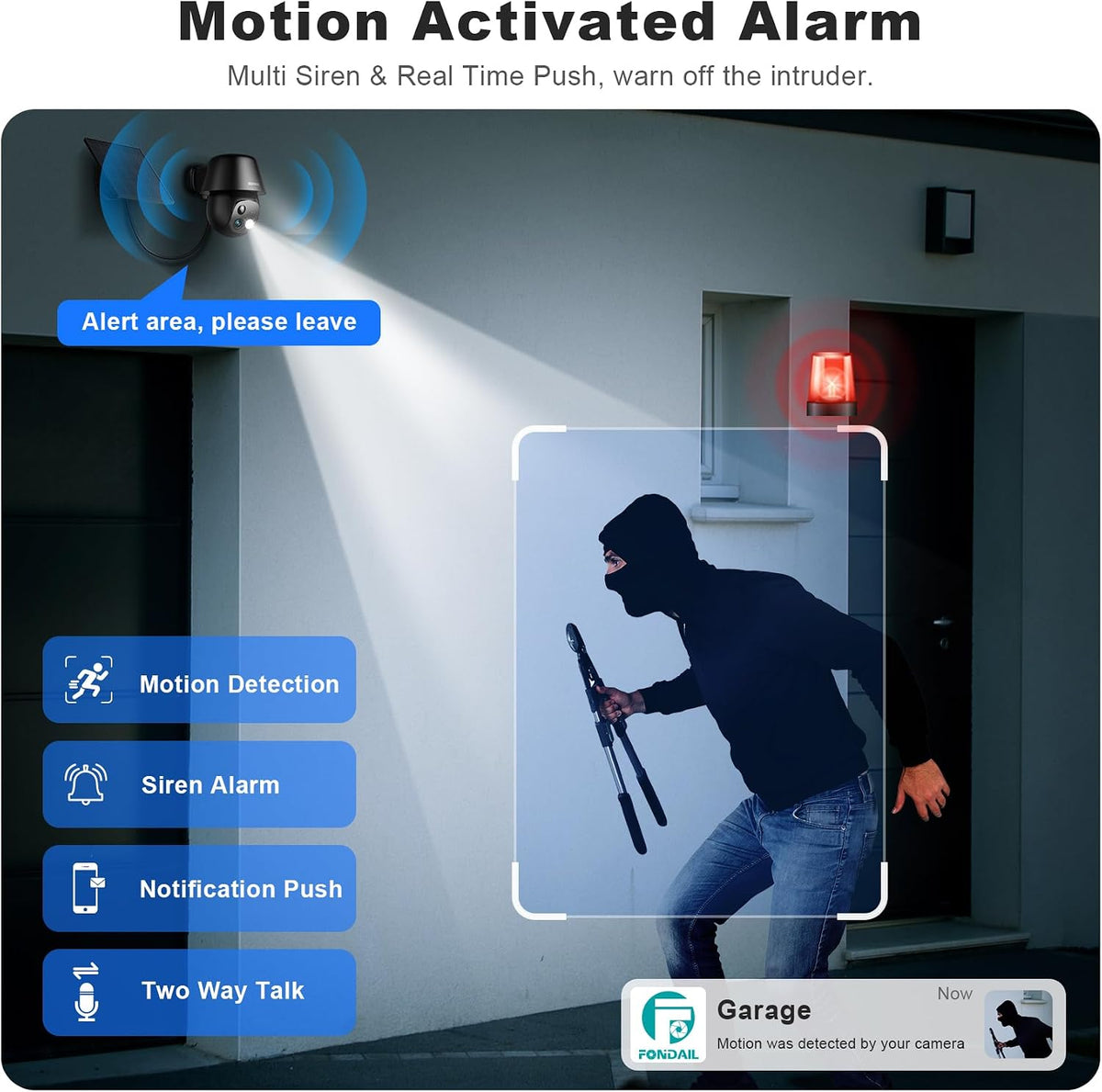 solar security cameras wireless outdoor, 2k pan/tilt 360° showing dimensions