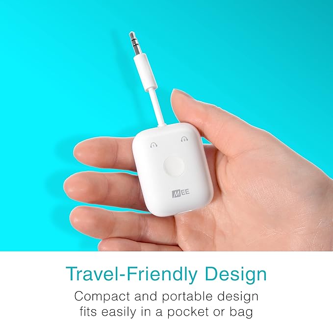 MEE audio Connect Air in-Flight Bluetooth Wireless Audio Transmitter Adapter (2 PACK)