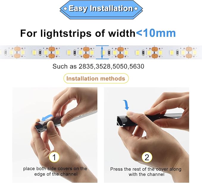 VST 10pack 3.3 ft LED Channel, V Shape Led Diffuser Channel, LED Aluminum