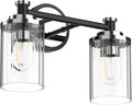 PHIXART Bathroom Lighting Fixtures Black and Chrome Bathroom Vanity Light