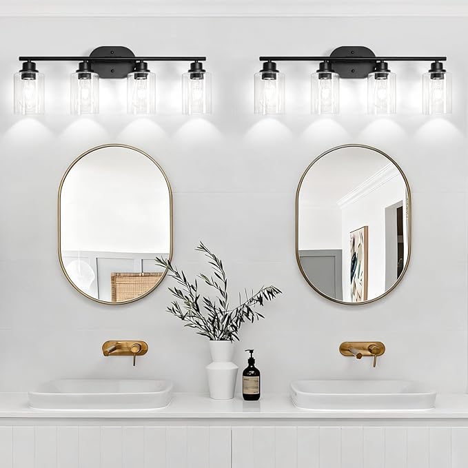 Unicozin Bathroom Light Fixtures, 4 Light Vanity Lights