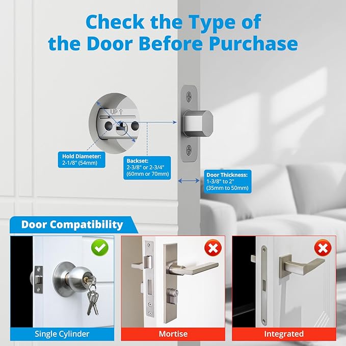 AkaGear WiFi Smart Lock Keyless Entry Door Lock