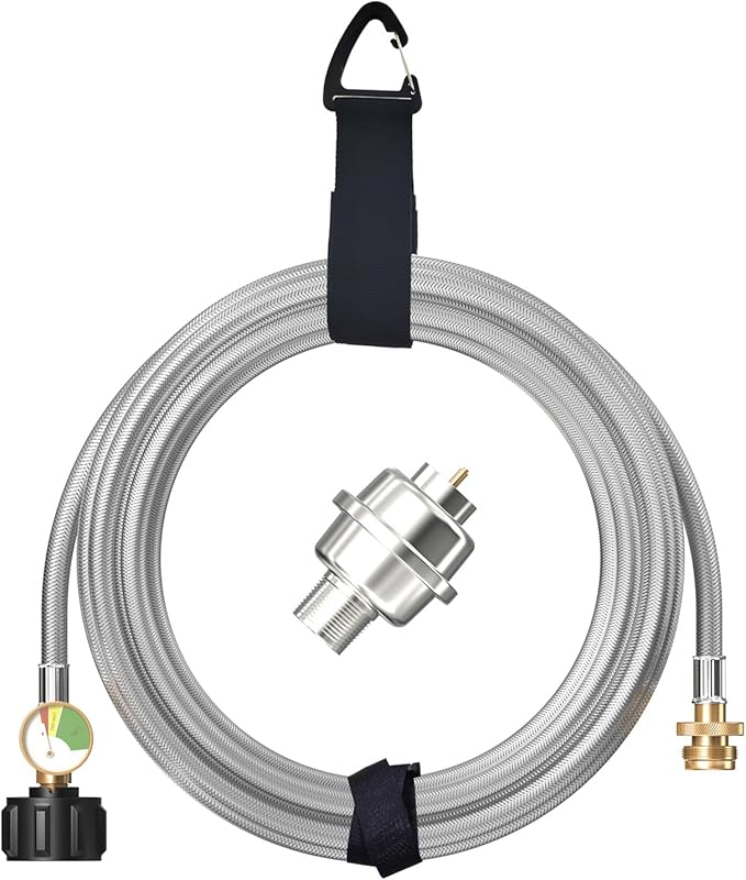 10FT Stainless Braided Propane Adapter Hose