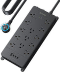TROND 360° Rotating Flat Plug, Surge Protector Power Strip, 13AC Widely Spaced