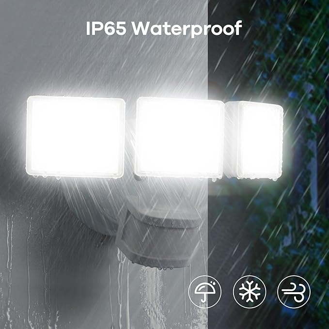 OREiN 42W 6500LM Motion Sensor Outdoor Flood Light, Hardwired LED Security Light