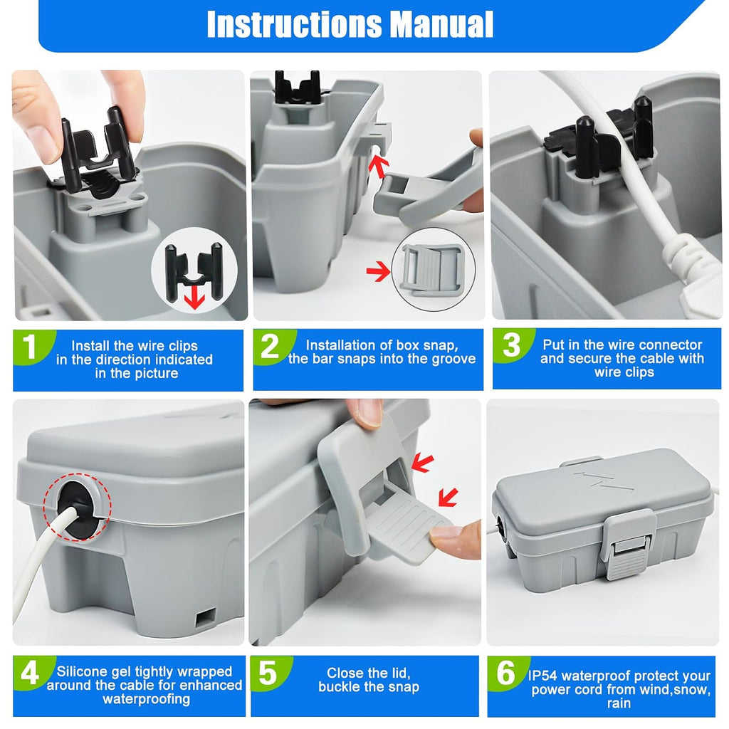 hrensaw 3pcs small weatherproof electrical connection box(inner 5.5x3x2.2inch),outdoor, package contents