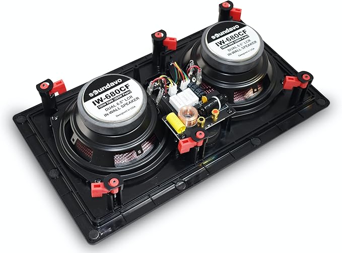 Soundavo IW-680CF Multi-Purpose Dual 6.5” 2-Way in-Wall LCR Speaker